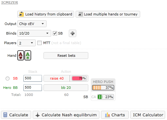 resteal spot for nash equilibrium calculation in icmizer